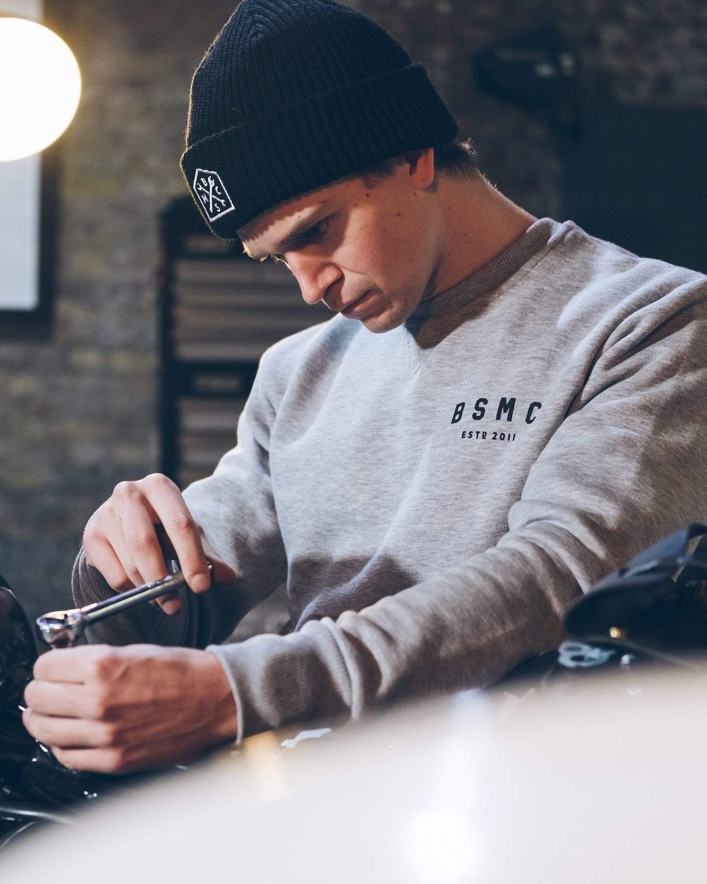 BSMC ESTD. Sweatshirt - Grey Marl - Image 7
