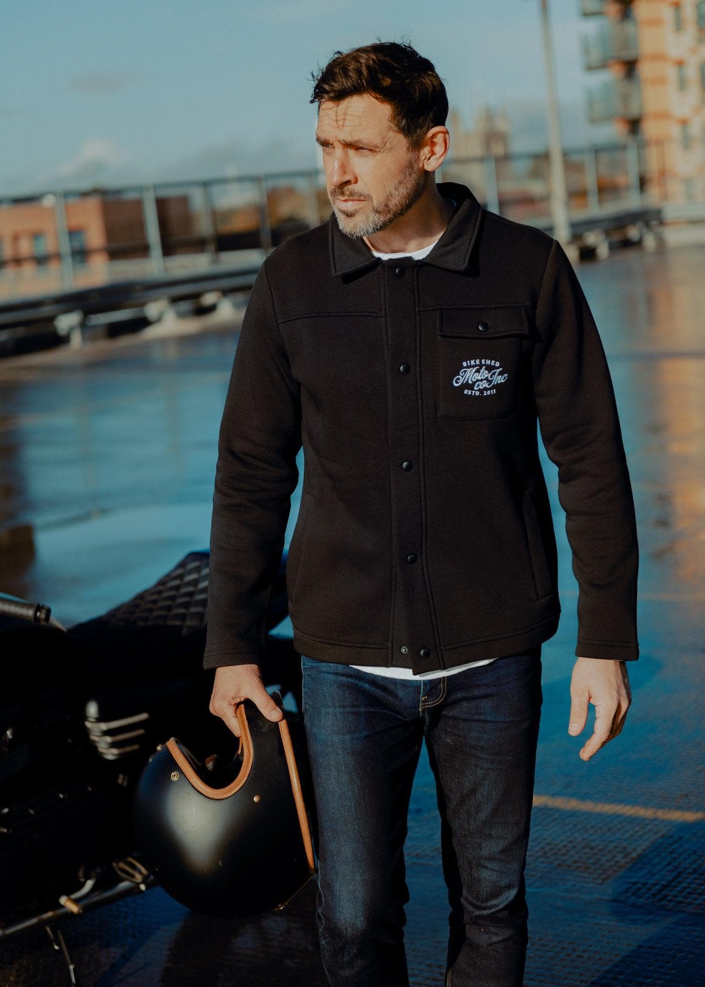 BSMC Moto Co Brushback Overshirt - Black - Image 8