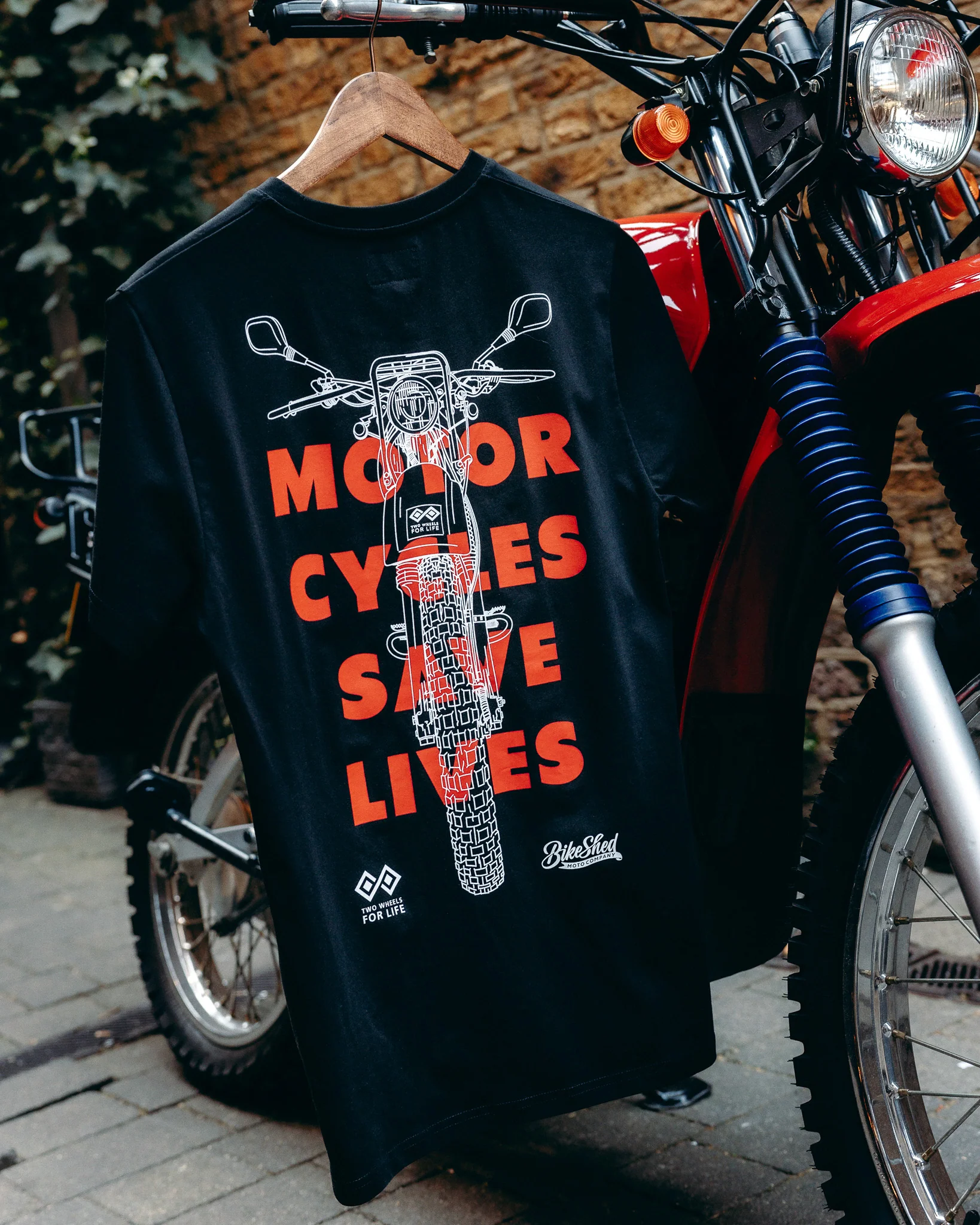 BSMC x Two Wheels For Life T-Shirt - Black - Image 5