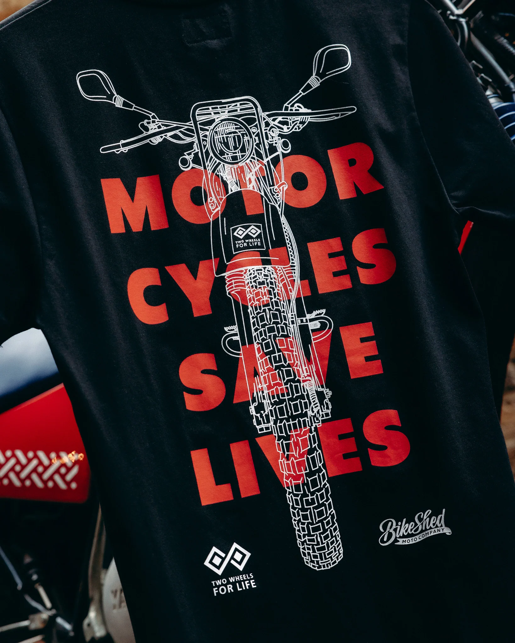 BSMC x Two Wheels For Life T-Shirt - Black - Image 7
