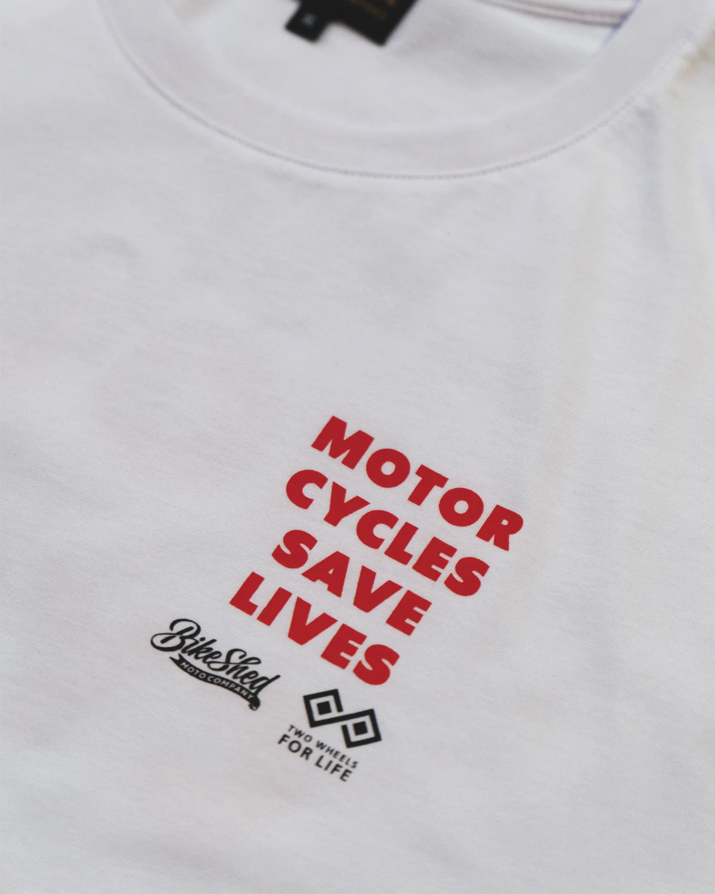 BSMC x Two Wheels For Life T-Shirt - White - Image 8