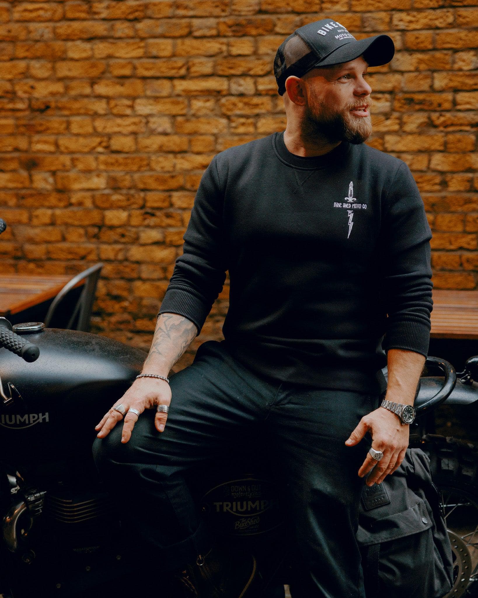 BSMC Zeus Embroidered Sweatshirt - Black - Image 5