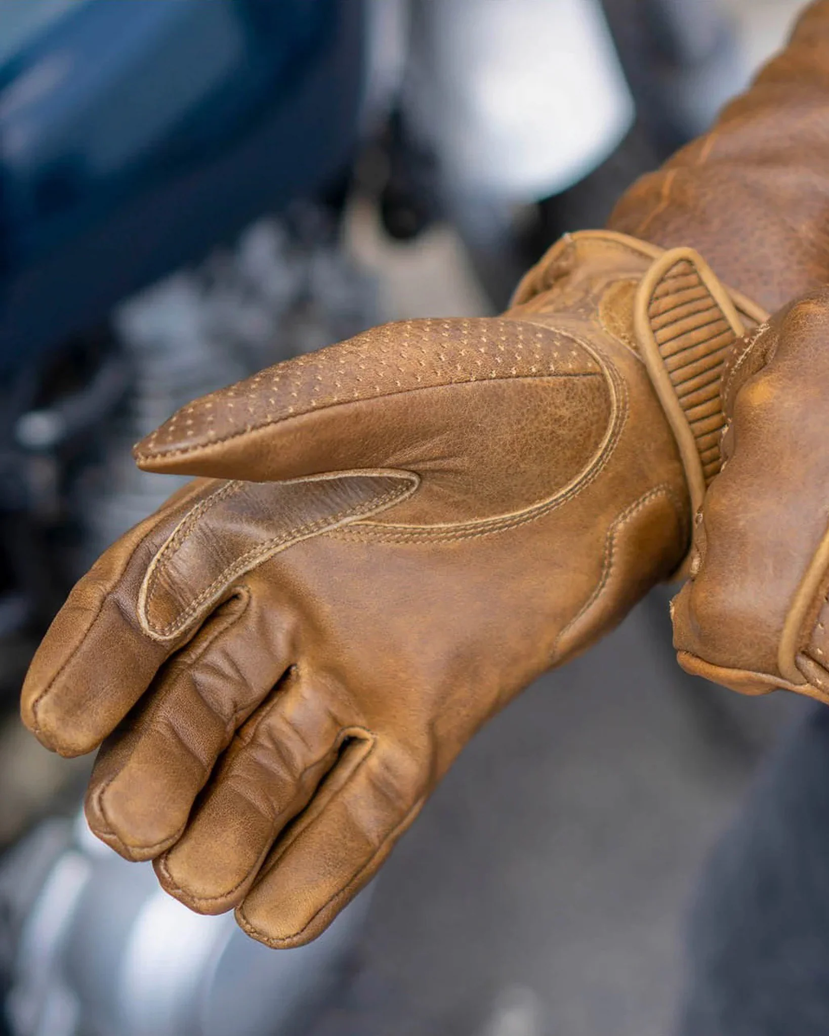 Goldtop Viceroy Gloves - Waxed Brown - Image 2