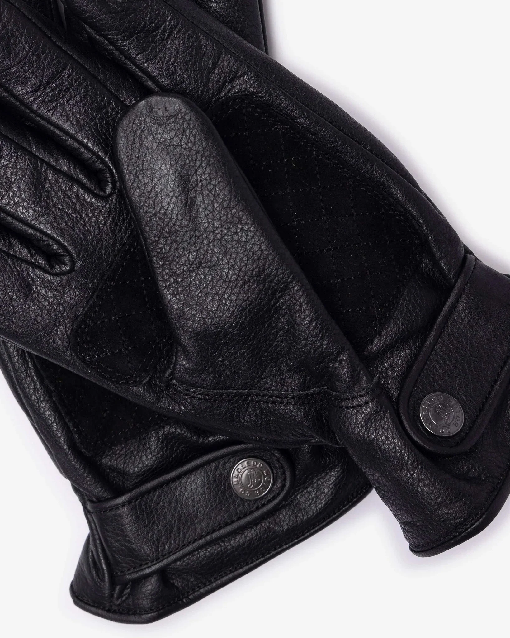 Macleod Classic Leather Gloves - Black - Image 3
