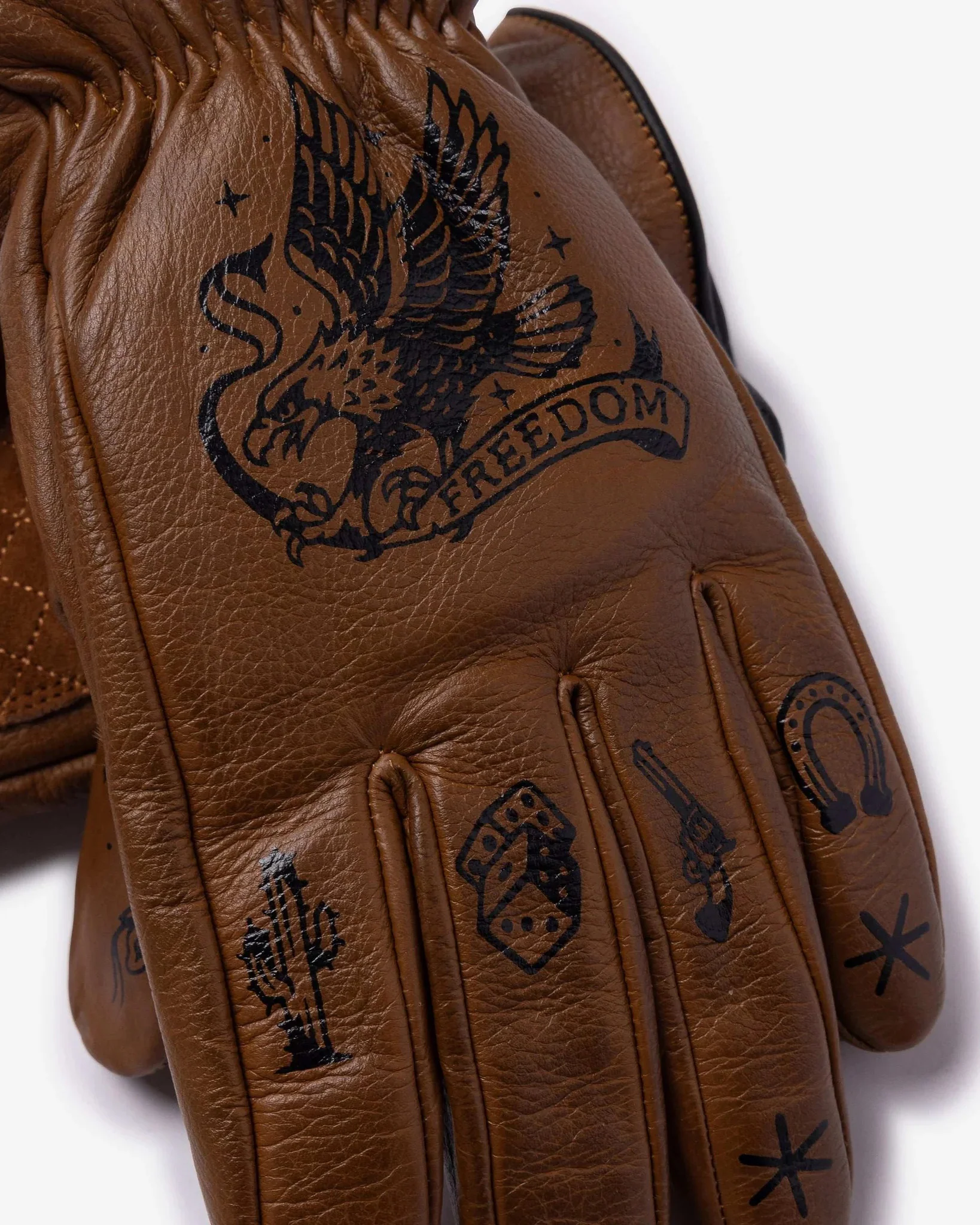 Macleod Outlaw Leather Gloves - Brown - Image 3