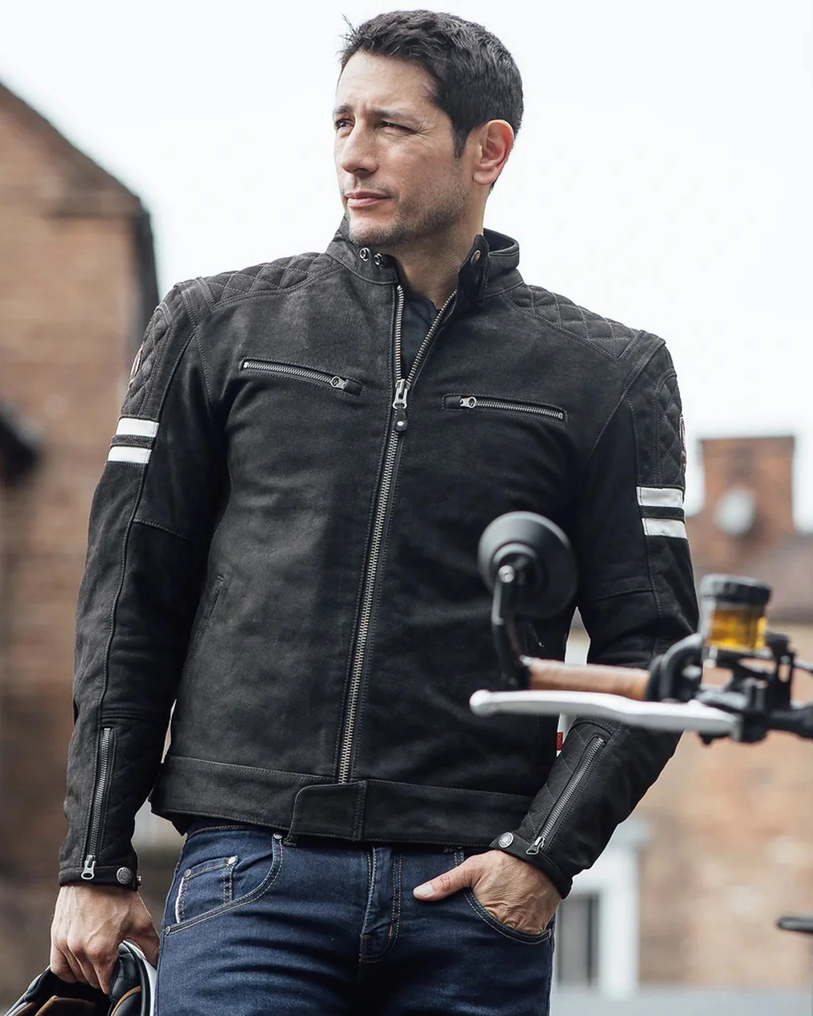 Merlin Hixon II Leather Jacket - Brown - Image 2